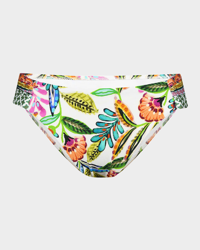 Jungle Shirred Side Hipster Bikini Bottoms